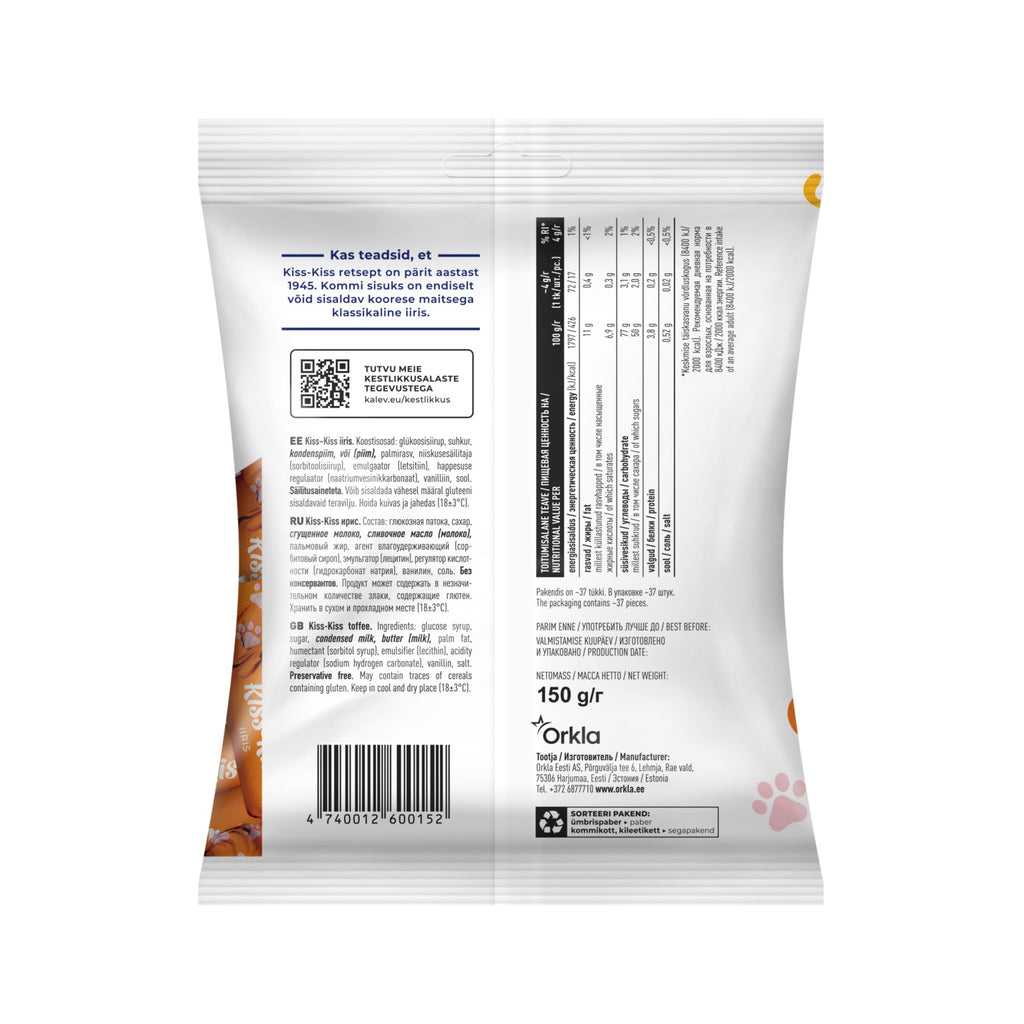 Kalev Kiss-Kiss īrisi 150g