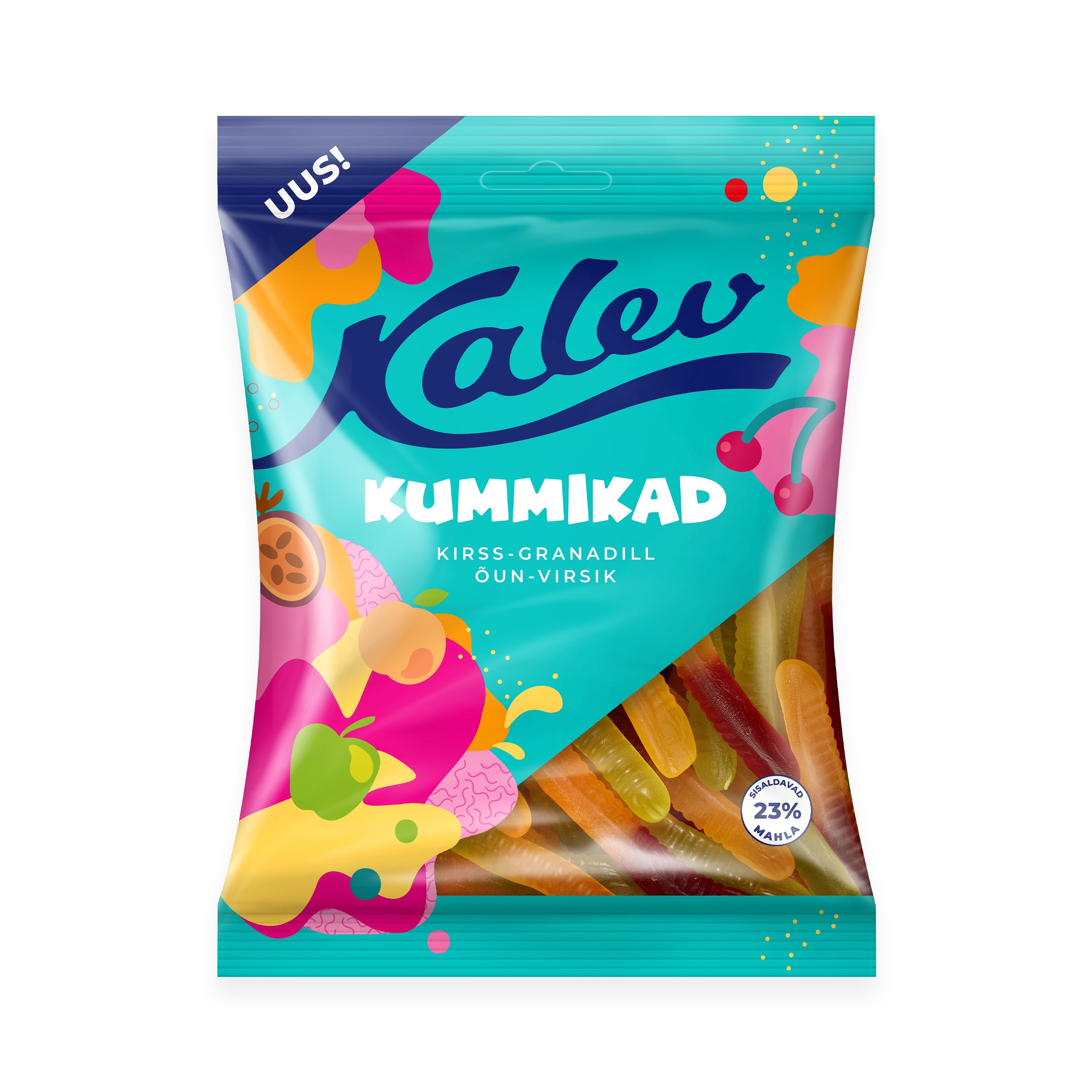 Kalev Kummikad gumijas konfekšu tārpiņu maisījums 120g