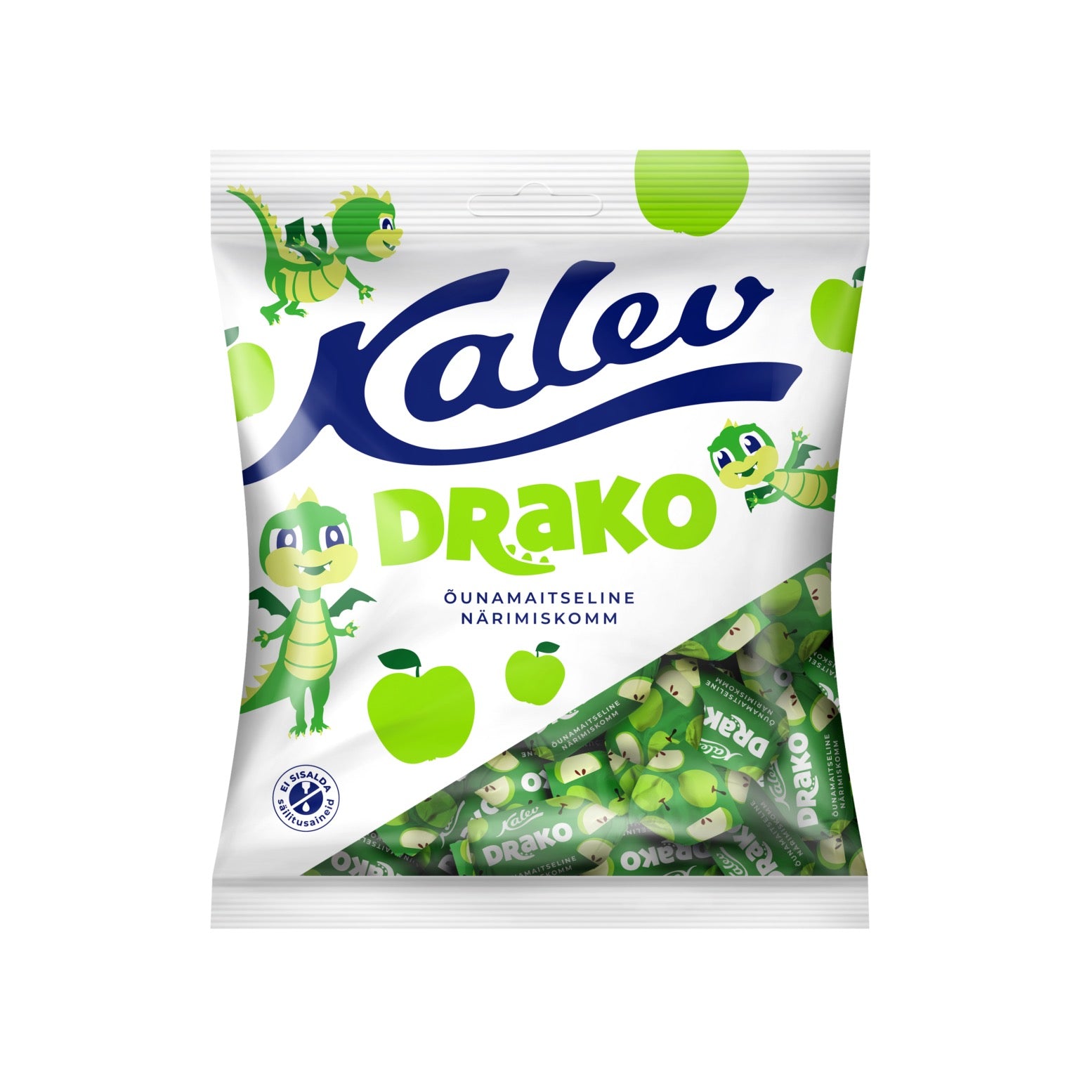 Kalev Drako košļājamā konfekte ar ābolu garšu 110g