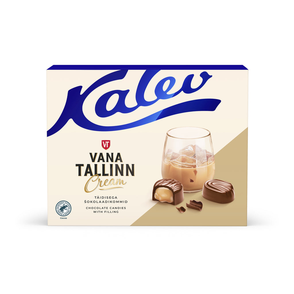 Kalev šokolādes konfektes ar krēma pildījumu Vana Tallinn krējuma liķieri 122g