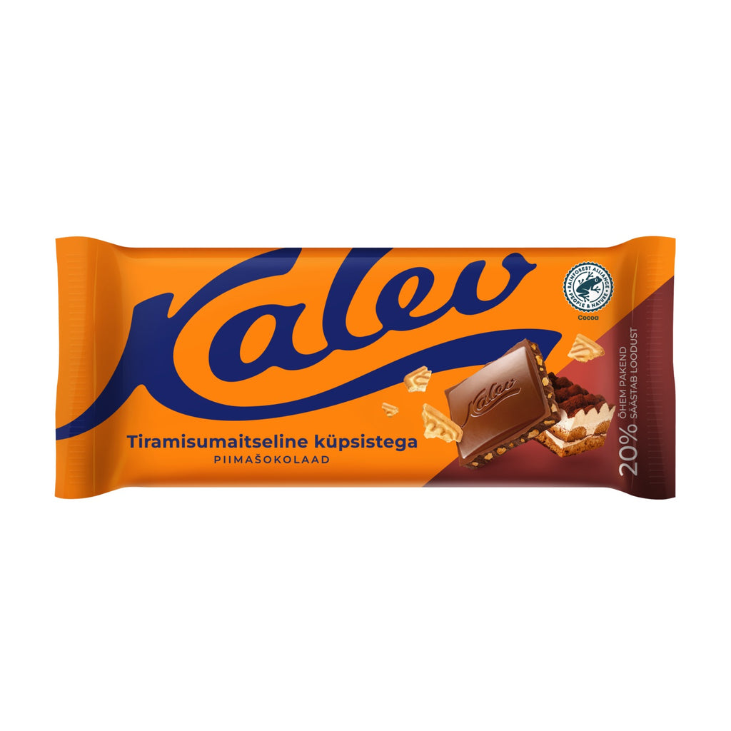 Kalev Tiramisu garšas piena šokolāde ar cepumiem 100g