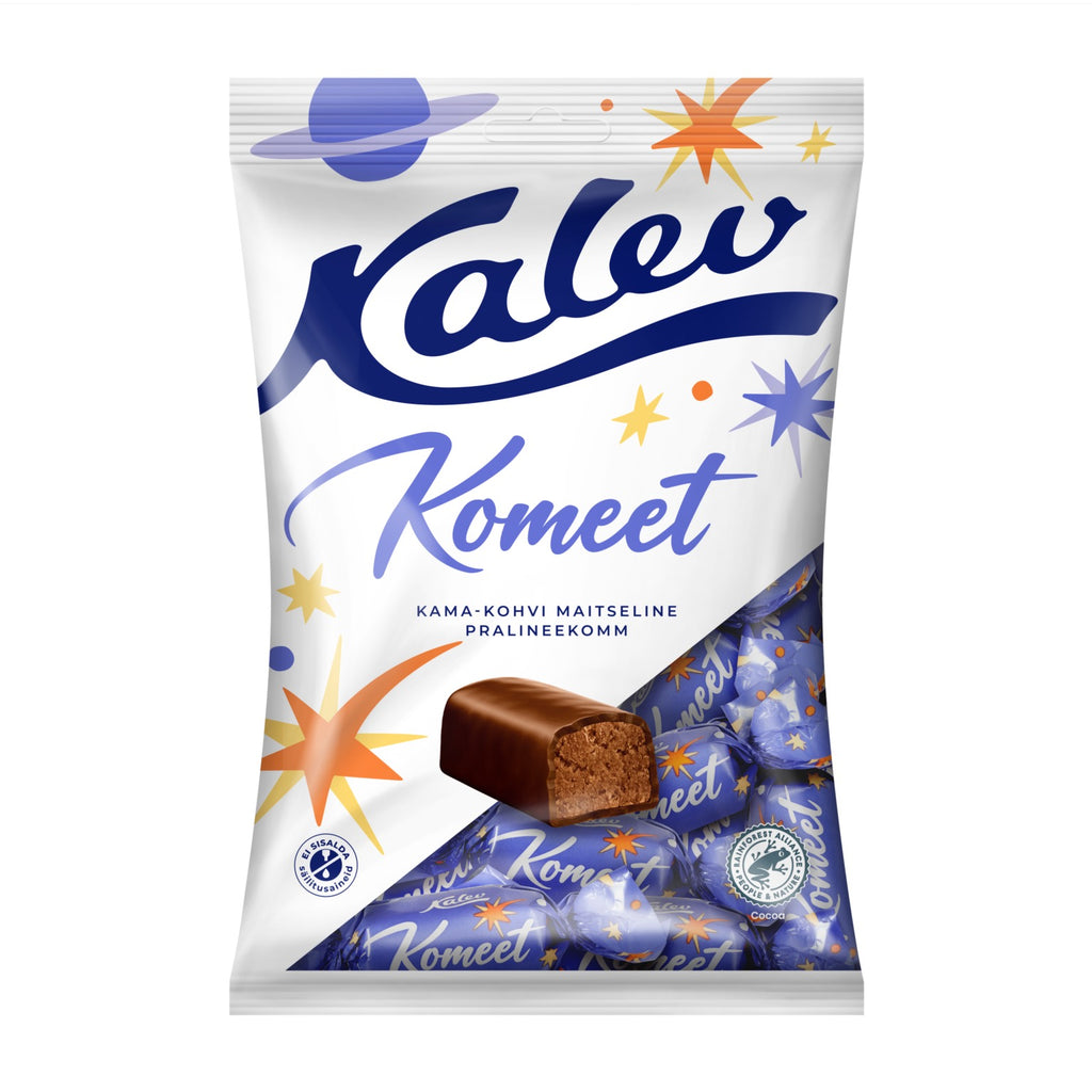 Kalev Komeet kama un kafijas garšas pralinē konfektes 175g