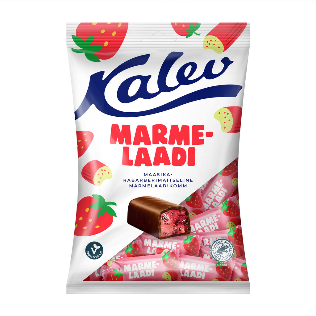 Kalev zemeņu-rabarberu želejkonfektes 175g