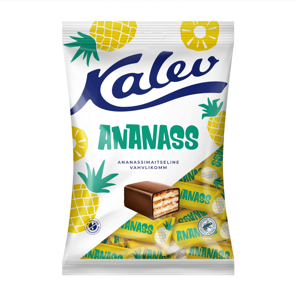 Kalev Ananass vafeļu konfektes ar ananāsu garšu 150g