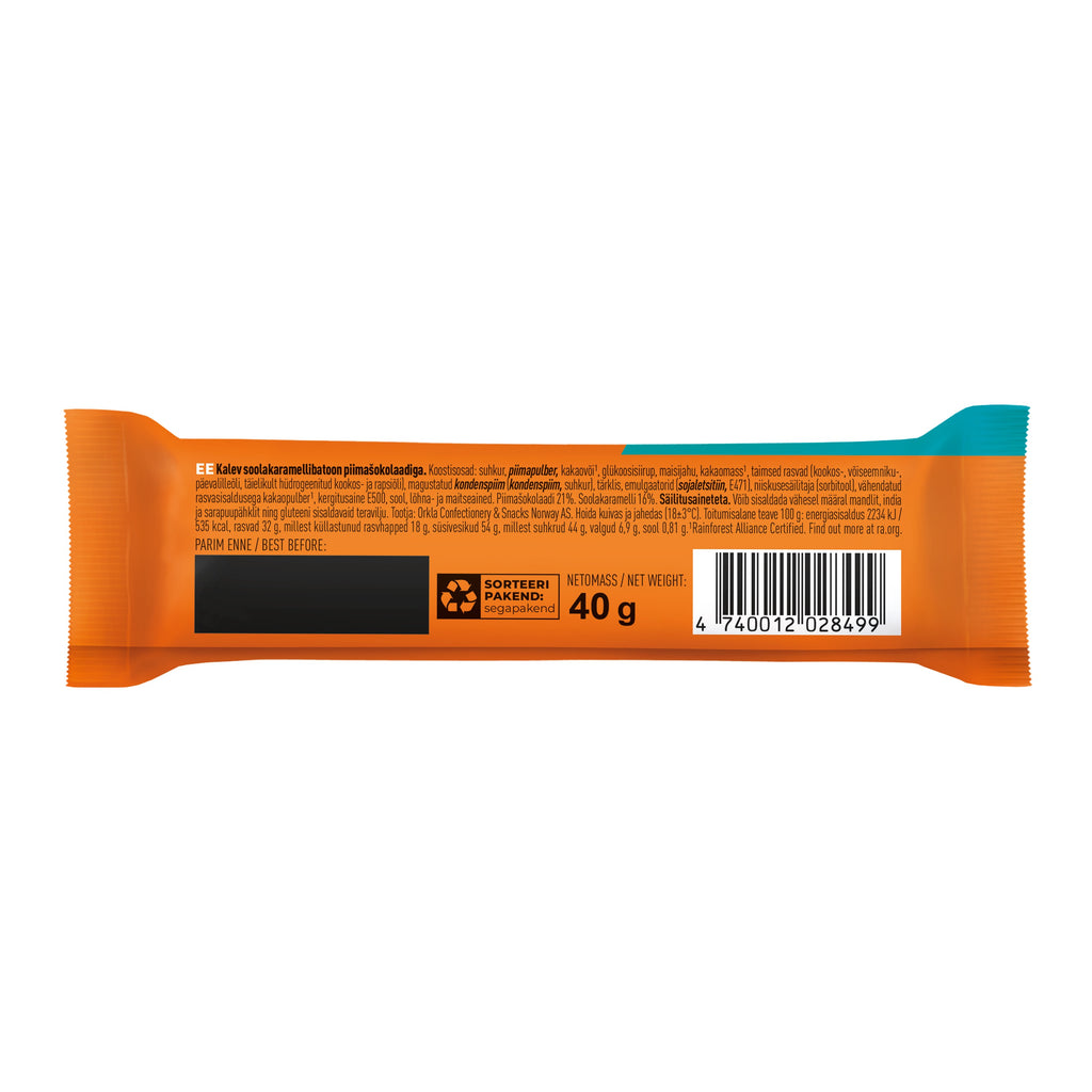 Piena šokolādes tāfelīte ar sālītu karameli, 40g